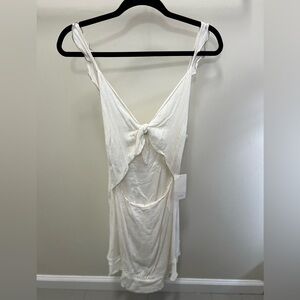 Elegant Cream Textured Dress